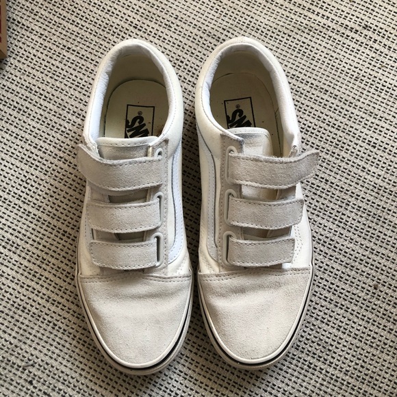 Vans Shoes - White Velcro Vans